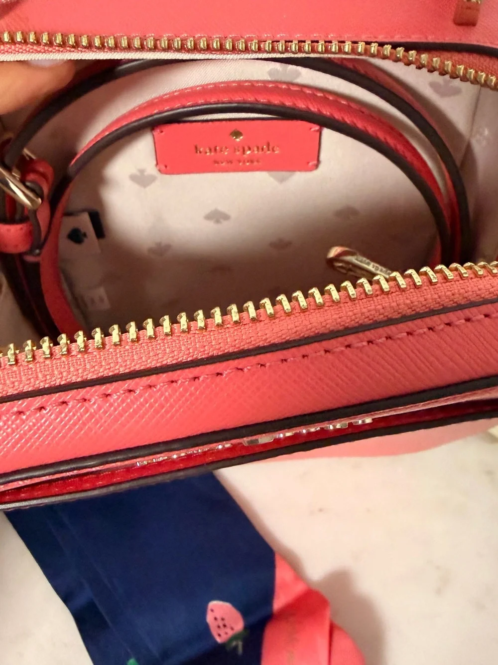 Kate Spade Vanity Crossbody + Card Holder + Strawberry Twilly 3-Piece Set